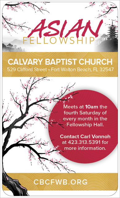 Asian Fellowship at Calvary Baptist Church