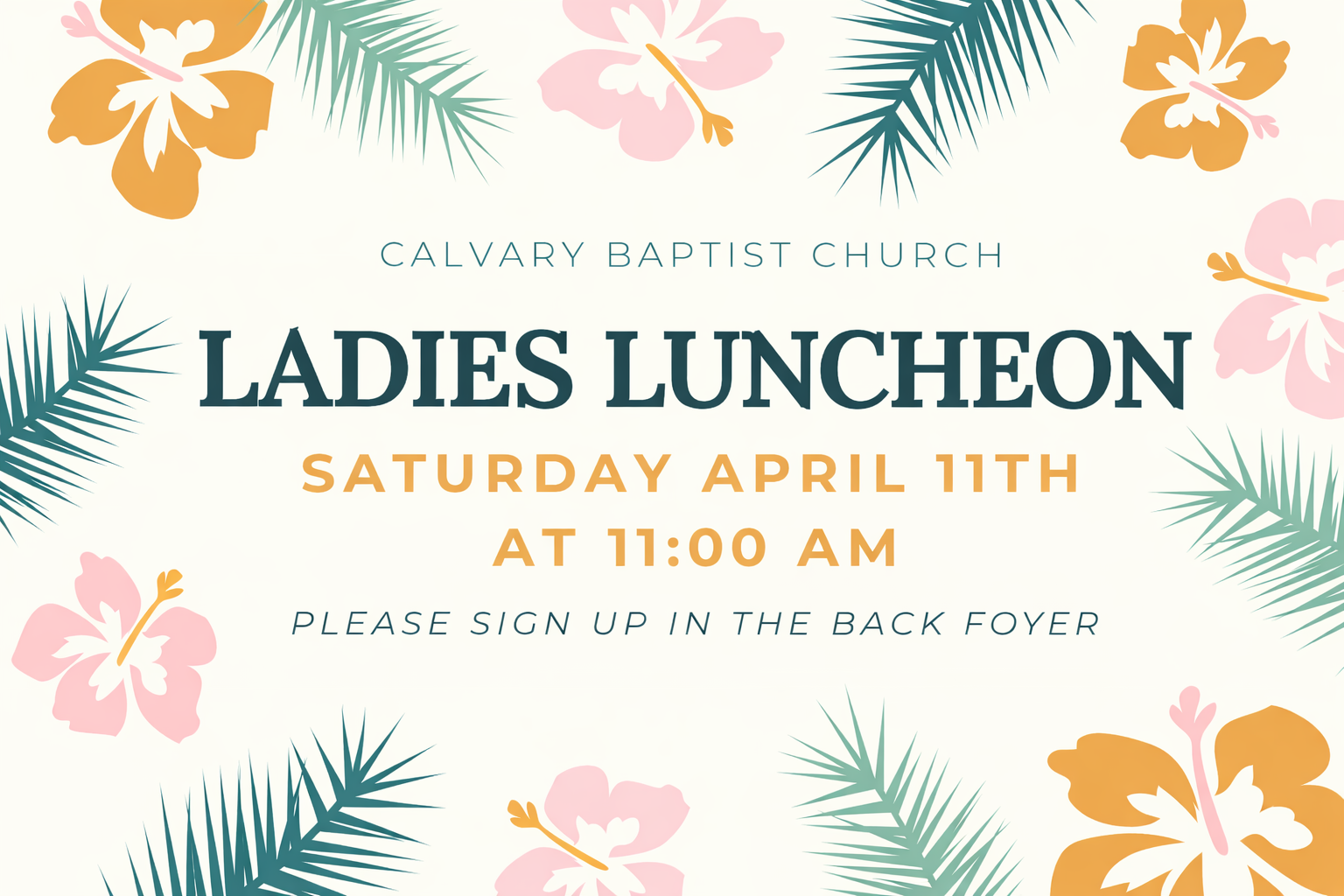 Ladies Luncheon banner